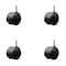 Service Caster 2-3/8'' Floor Safe Black Hooded Twin Wheel Caster Grip Ring Stem , 4PK SCC-GR02S60D-NYU-FB-716X1716-4 - alternate 1